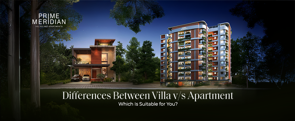 different between apartments and villas